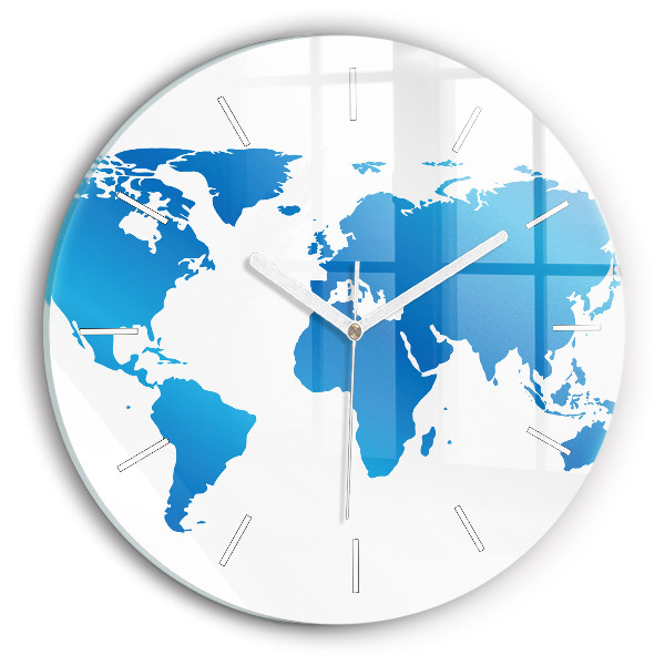 Reloj de pared redondo Mapamundi