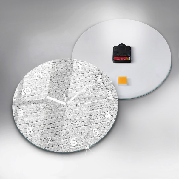 Reloj de cristal redondo Muro de ladrillo