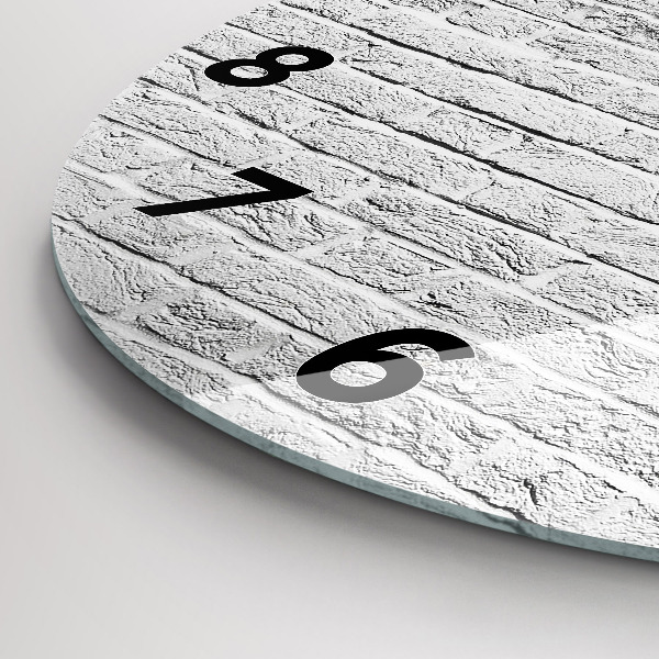 Reloj de cristal redondo Muro de ladrillo