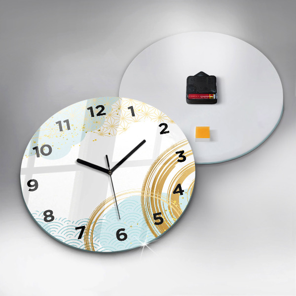 Reloj de pared redondo Motivo decorativo