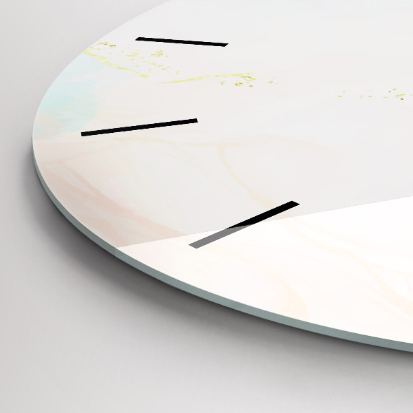 Reloj de cristal redondo Acuarela mármol