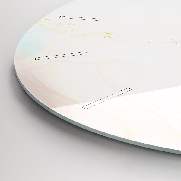 Reloj de cristal redondo Acuarela mármol