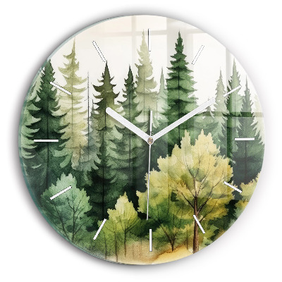 Reloj de pared redondo Paisaje bosque