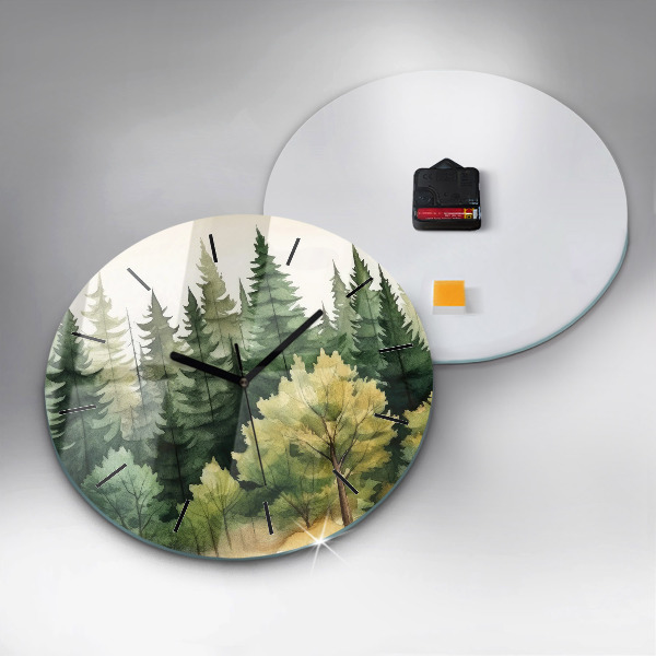 Reloj de pared redondo Paisaje bosque