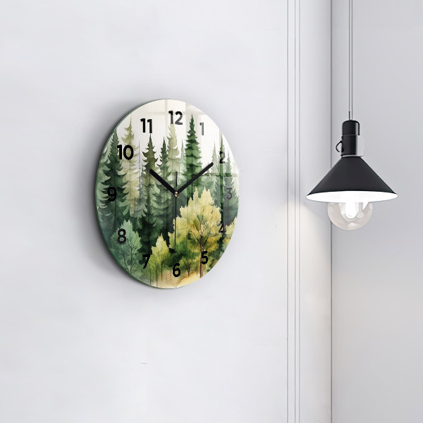 Reloj de pared redondo Paisaje bosque