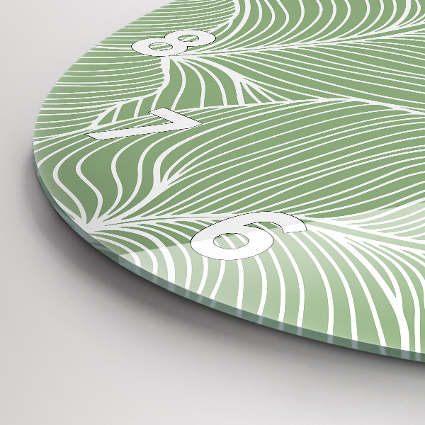 Reloj de pared redondo Patrón de hojas en la naturaleza