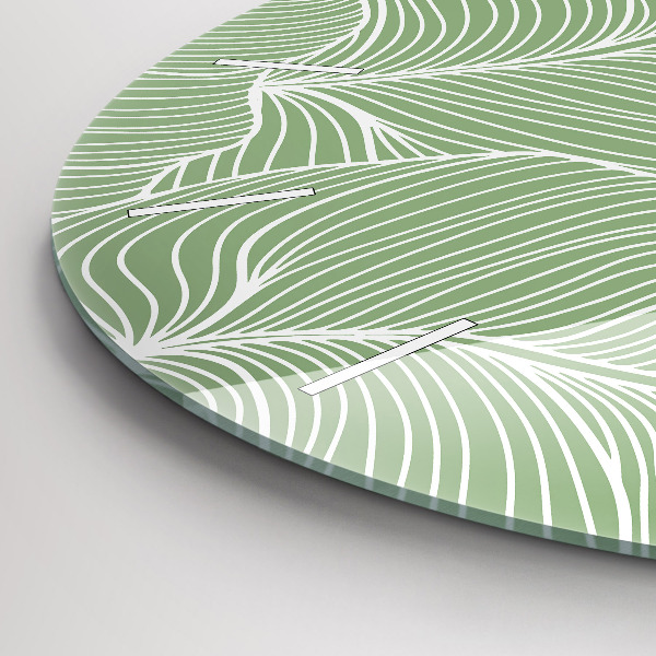 Reloj de pared redondo Patrón de hojas en la naturaleza