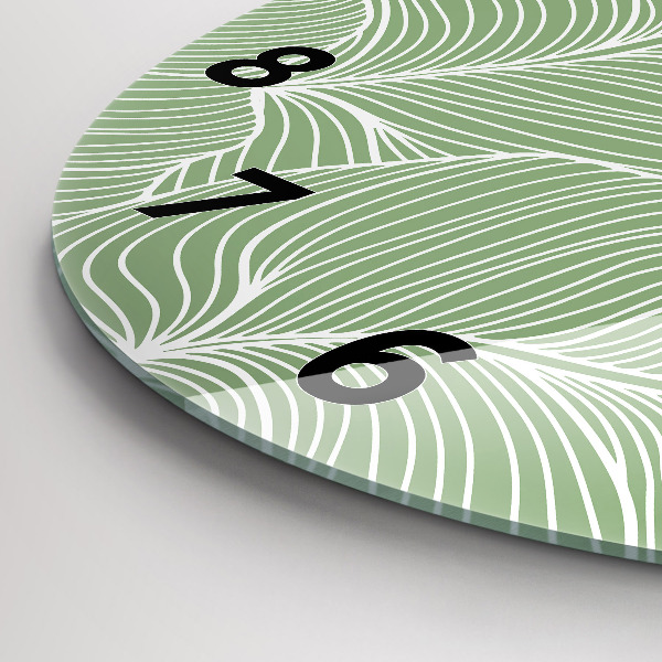 Reloj de pared redondo Patrón de hojas en la naturaleza