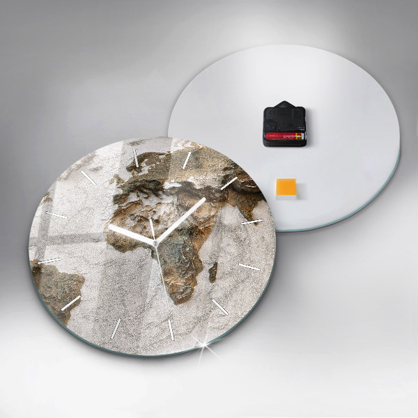 Reloj redondo pared Viejo mapa del mundo