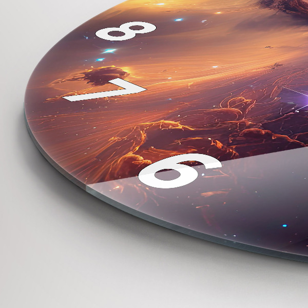 Reloj de cristal redondo Mundo cósmico de estrellas