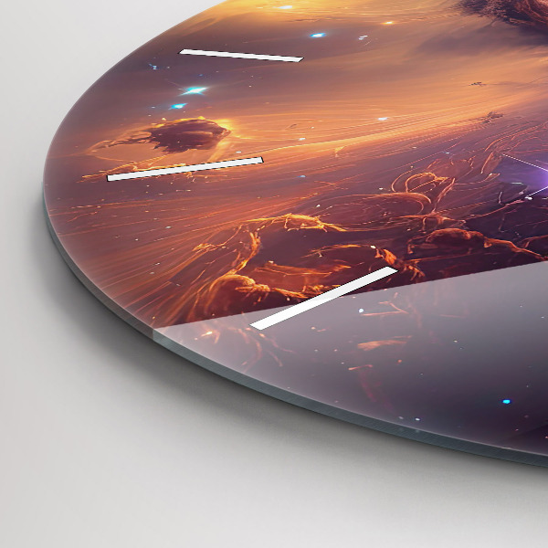 Reloj de cristal redondo Mundo cósmico de estrellas