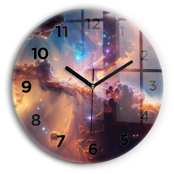 Reloj de cristal redondo Mundo cósmico de estrellas