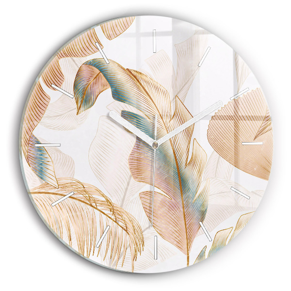 Reloj de pared redondo Naturaleza con hojas