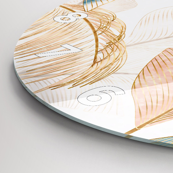 Reloj de pared redondo Naturaleza con hojas