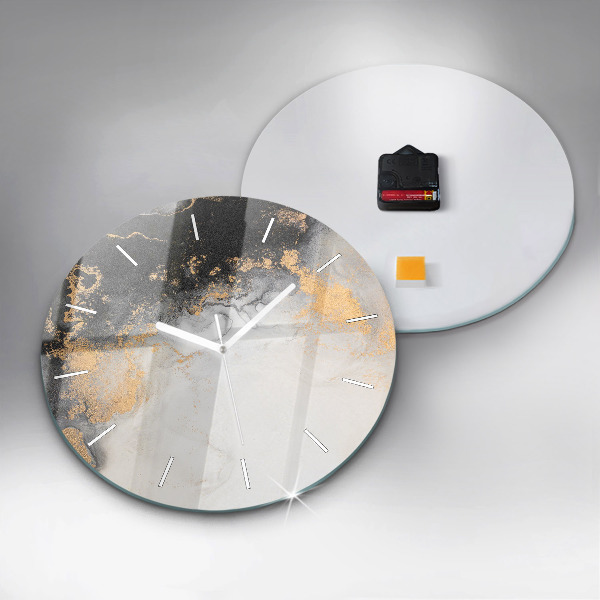Reloj redondo pared Arte en mármol