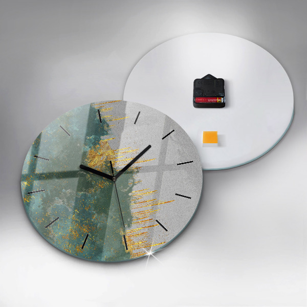 Reloj de cristal redondo Patrón decorativo