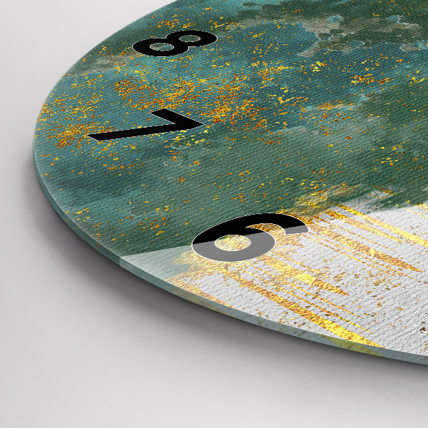 Reloj de cristal redondo Patrón decorativo