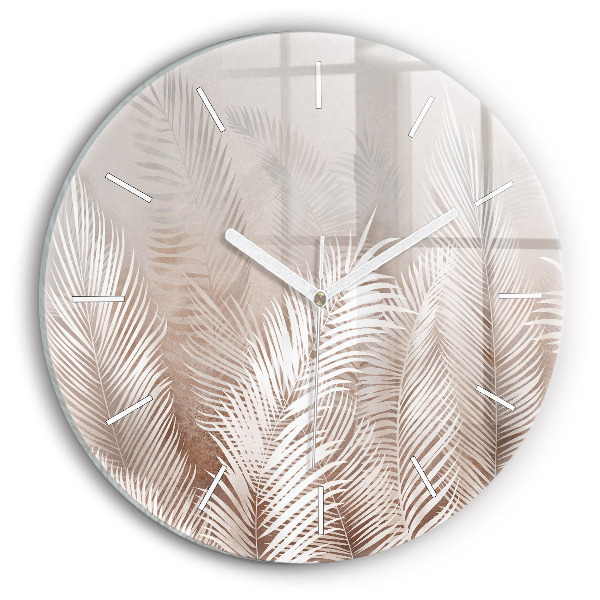 Reloj de pared redondo Hojas tropicales