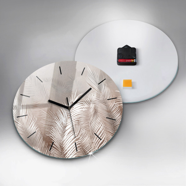 Reloj de pared redondo Hojas tropicales