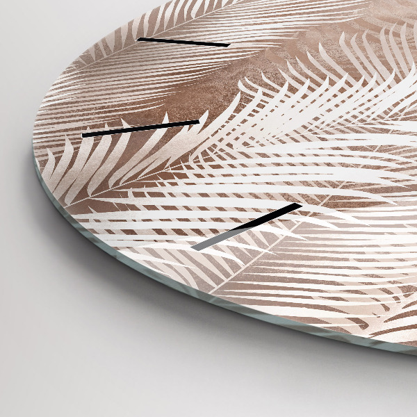 Reloj de pared redondo Hojas tropicales