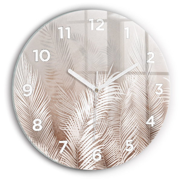 Reloj de pared redondo Hojas tropicales