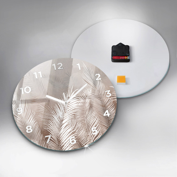 Reloj de pared redondo Hojas tropicales