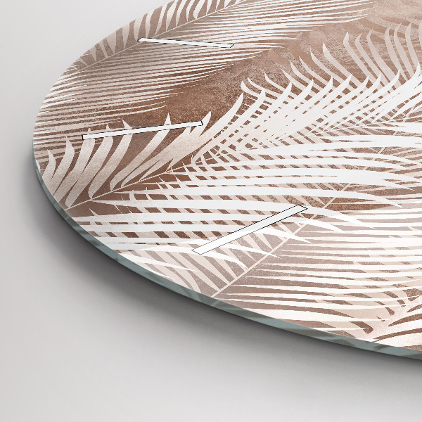 Reloj de pared redondo Hojas tropicales