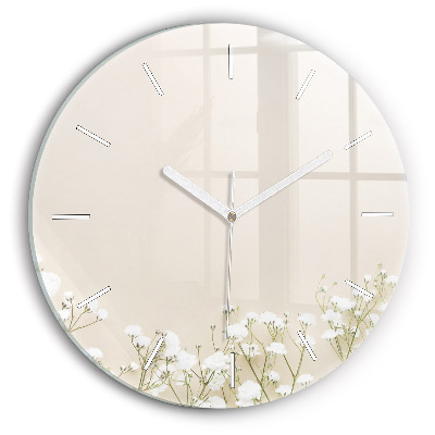 Reloj redondo pared Flores en flor