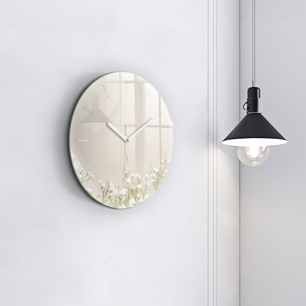 Reloj redondo pared Flores en flor
