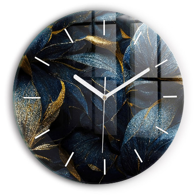 Reloj de pared redondo Flores decorativas