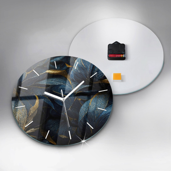 Reloj de pared redondo Flores decorativas