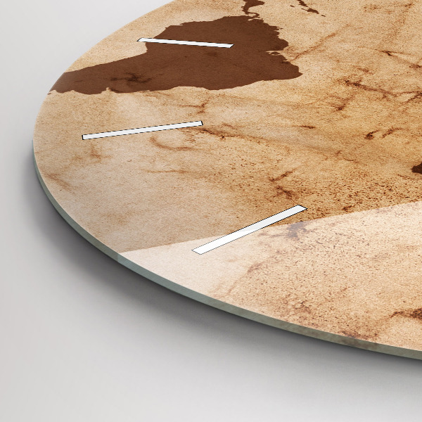 Reloj de pared redondo Mapamundi vintage