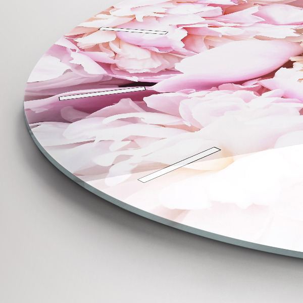 Reloj de cristal redondo Flores decorativas