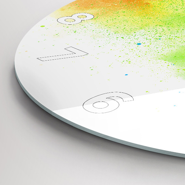 Reloj de cristal redondo Arco iris abstracto