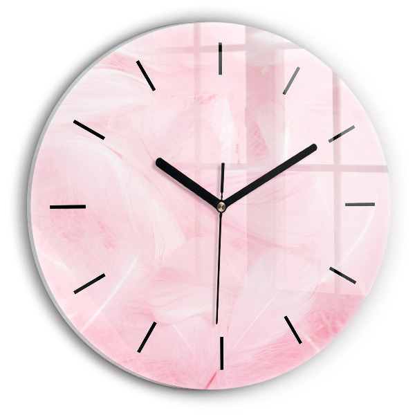 Reloj de pared redondo Plumas abstracto