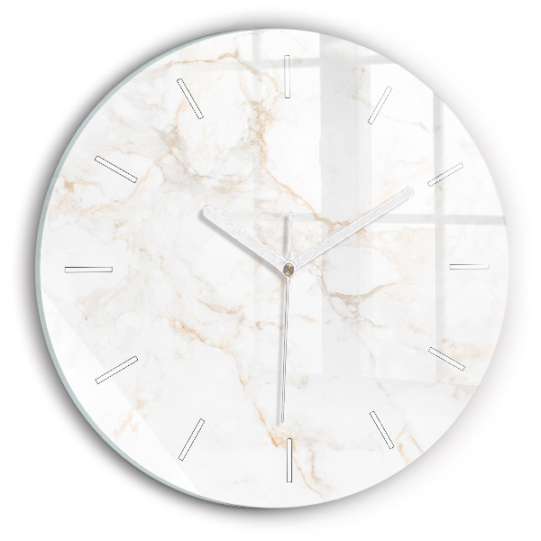 Reloj de cristal redondo Elegante mármol