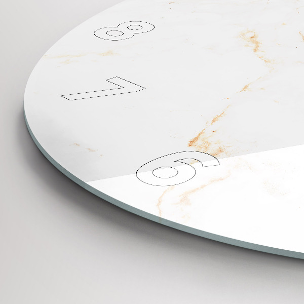 Reloj de cristal redondo Elegante mármol