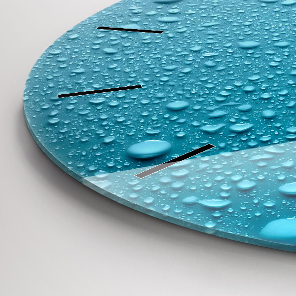 Reloj de cristal redondo Gotas de agua
