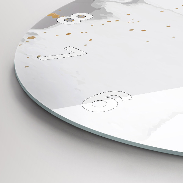 Reloj de cristal redondo Manchas abstracto