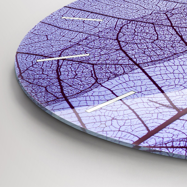 Reloj de cristal redondo Hojas de la naturaleza