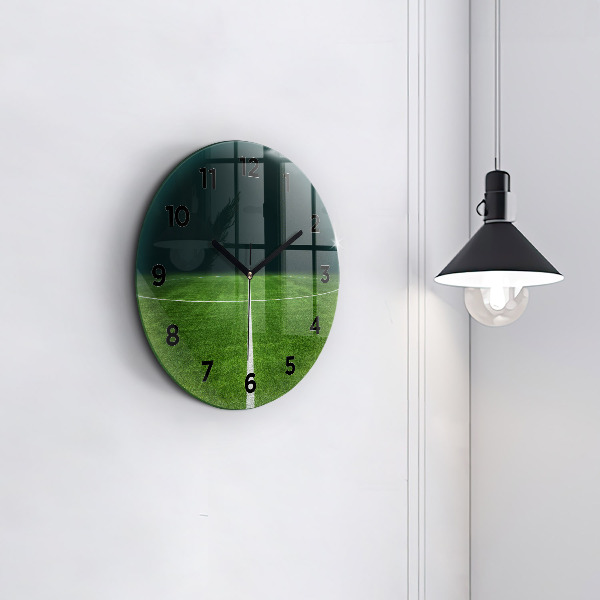 Reloj de pared redondo Campo de fútbol