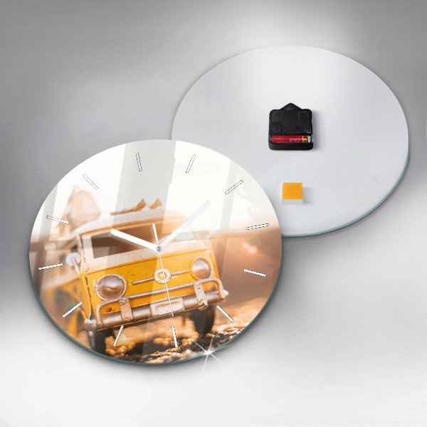 Reloj redondo pared Coche de vacaciones