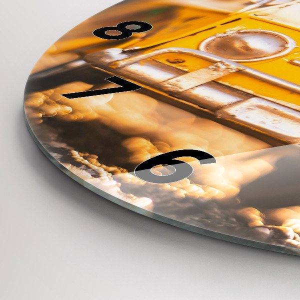 Reloj redondo pared Coche de vacaciones