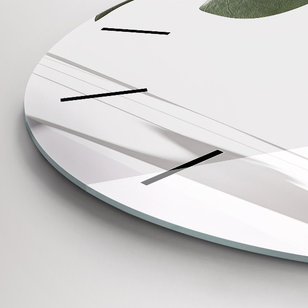 Reloj de pared redondo Hojas abstractas