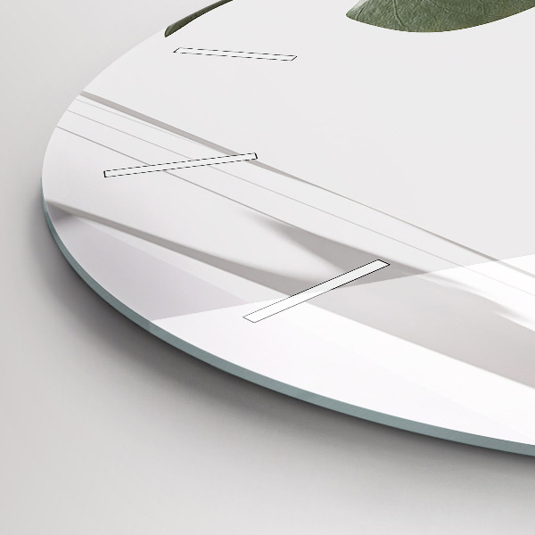 Reloj de pared redondo Hojas abstractas