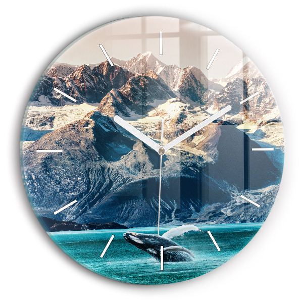 Reloj redondo pared Ballena de agua