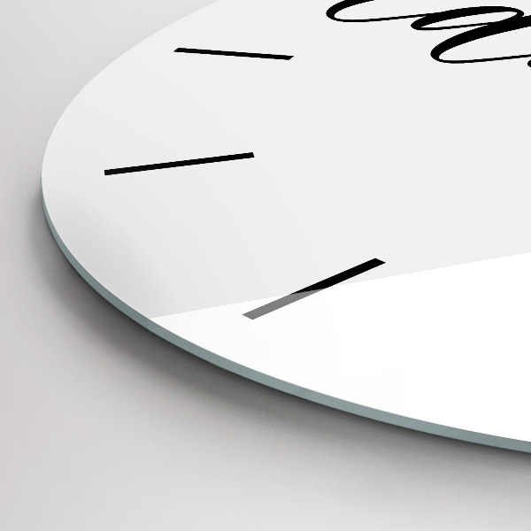 Reloj de cristal redondo Inscripción de aventura