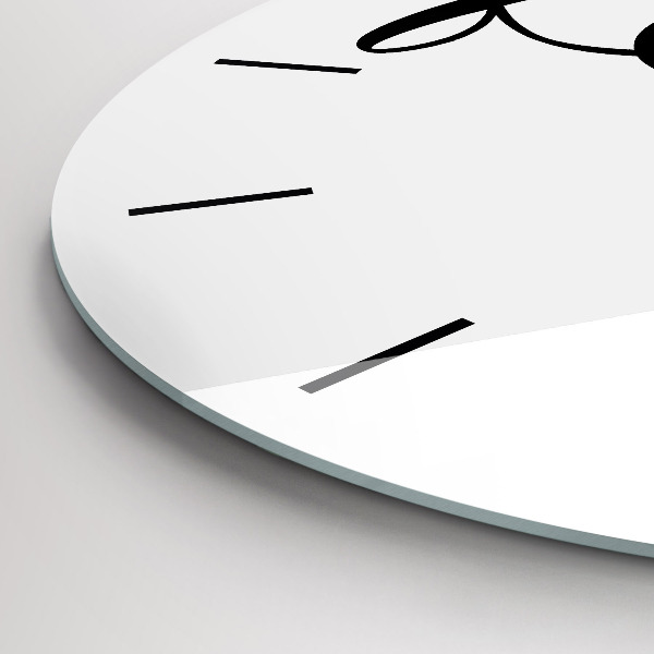 Reloj de cristal redondo Inscripción familiar