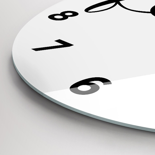 Reloj de cristal redondo Inscripción familiar