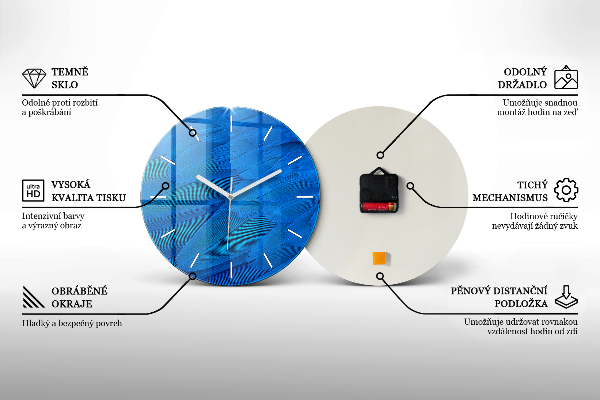 Reloj de cristal redondo Inscripción familiar